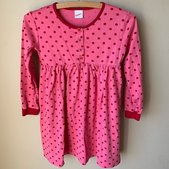 Hanna Andersson Other - Hanna Andersson long sleeve pink with red polka dot dress excellent condition